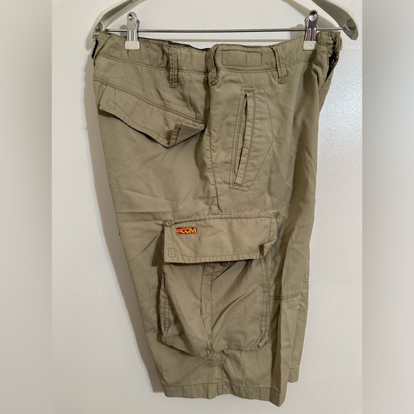 VOLCOM Amphibian Khaki Cargo Outdoor Hiking Athletic Shorts - Picture 4 of 11